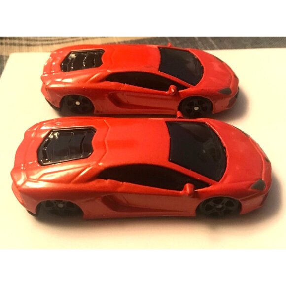 Maisto Set of 2 Red Lamborghini Aventador Cars 2018 1:64 Scale Diecast LP700-4 - Picture 6 of 11